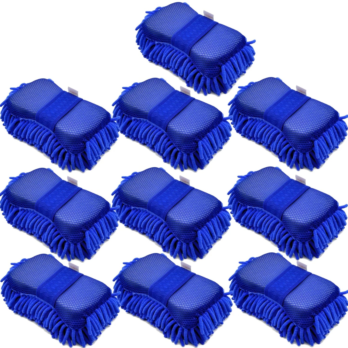 1-10Pcs Microfiber Chenille Car Wash Mitt Absorbent Auto Wash Car Cleaning Sponge Brush Pad Cleaning Tool Gloves Accessories